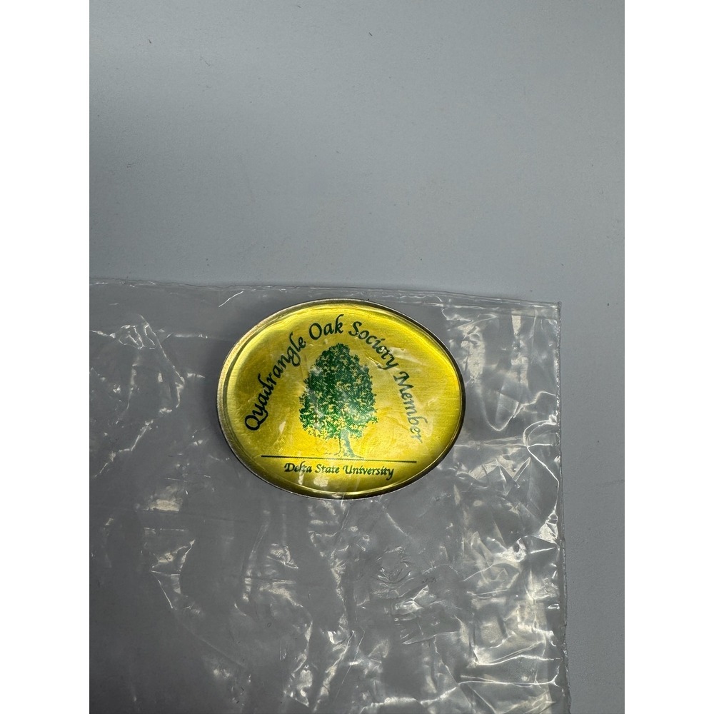 Delta State University Quadrangle Oak Society Member Lapel Pin Union Made USA